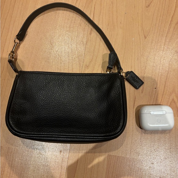 Coach Pebbled Black Leather Mini Bag - Picture 2 of 5